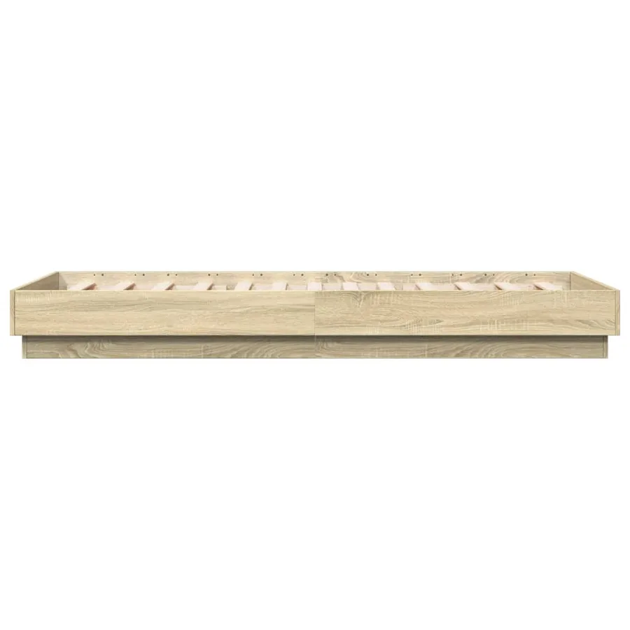 Cadre de lit sans matelas chêne sonoma 90x200 cm - 5