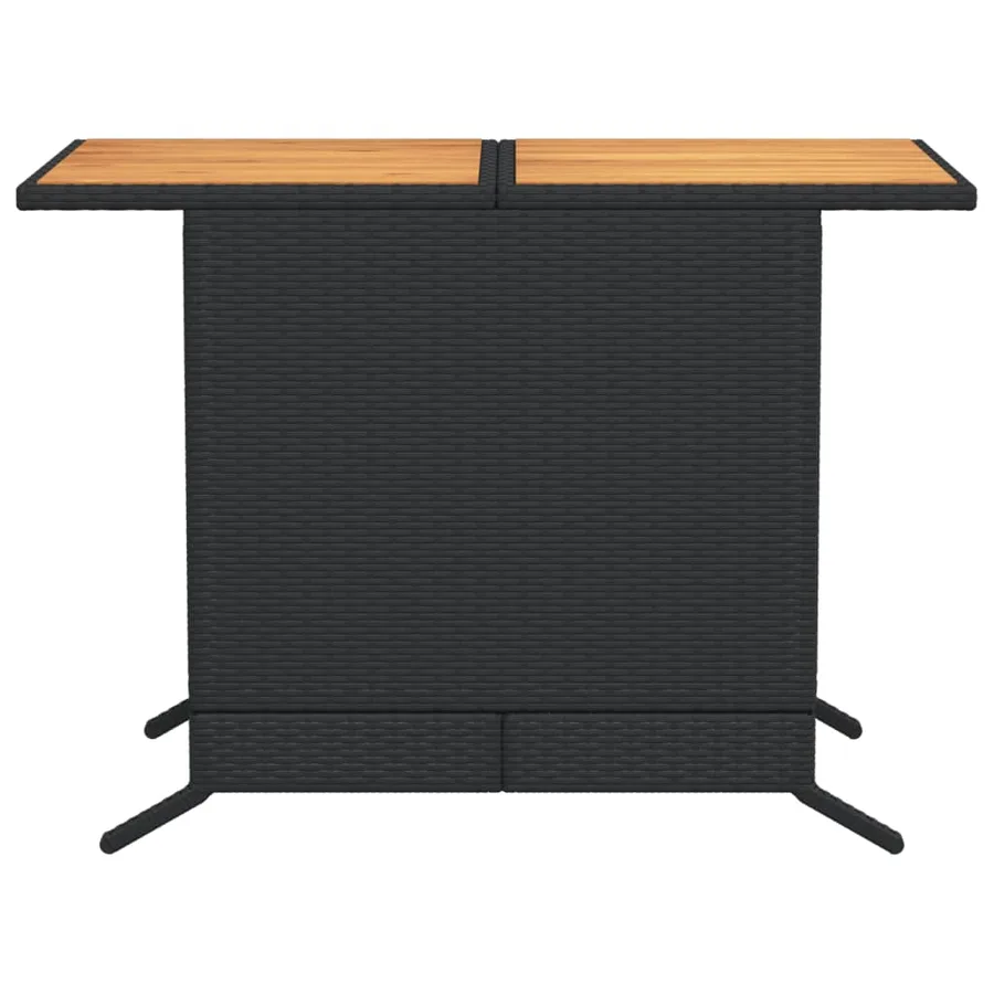 Ensemble de bistro 3 pcs avec coussins noir résine tressée - 10