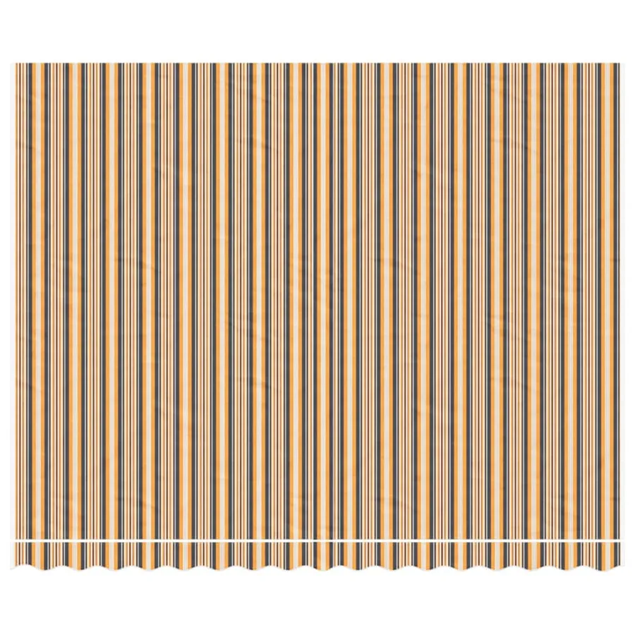 Tissu de remplacement pour auvent orange et noir 4x3 m polyester - 3