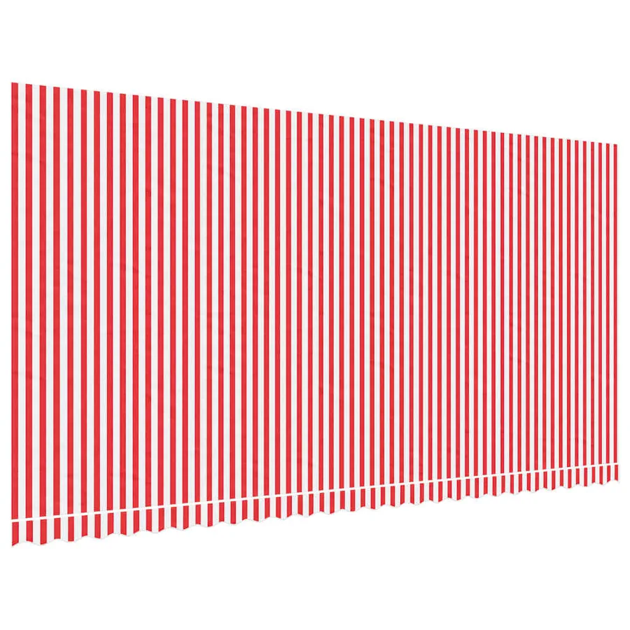 Tissu de remplacement pour auvent rouge et blanc 6x3 m polyester - 2