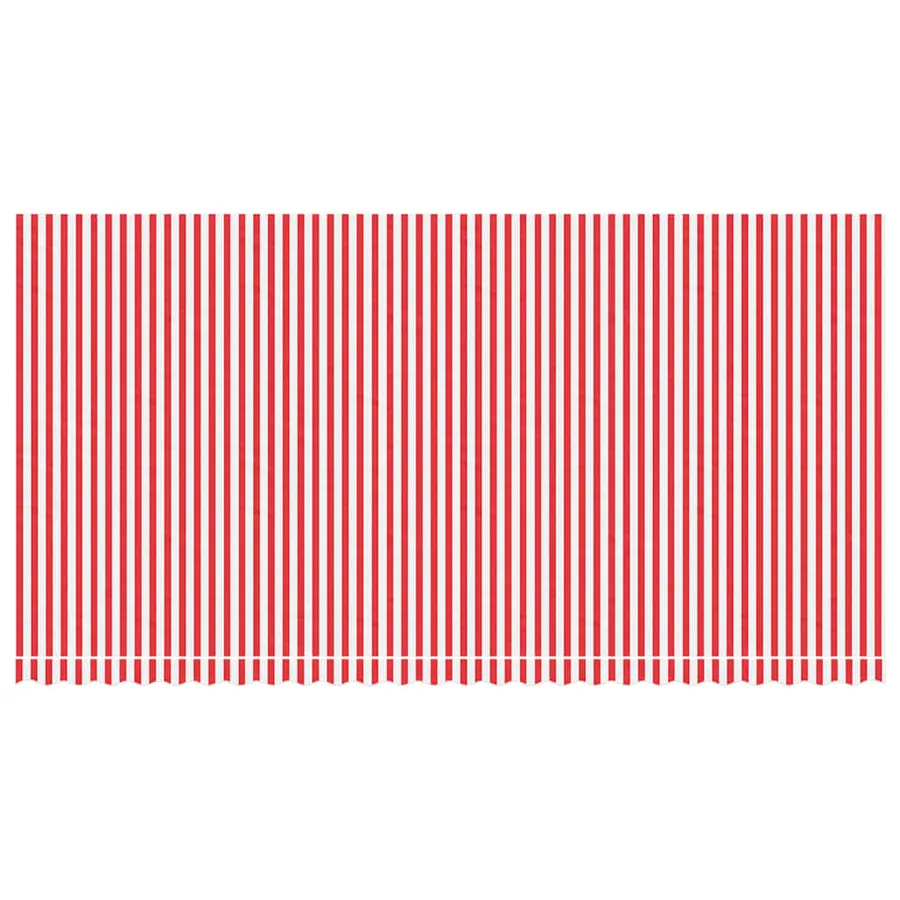 Tissu de remplacement pour auvent rouge et blanc 6x3 m polyester - 3