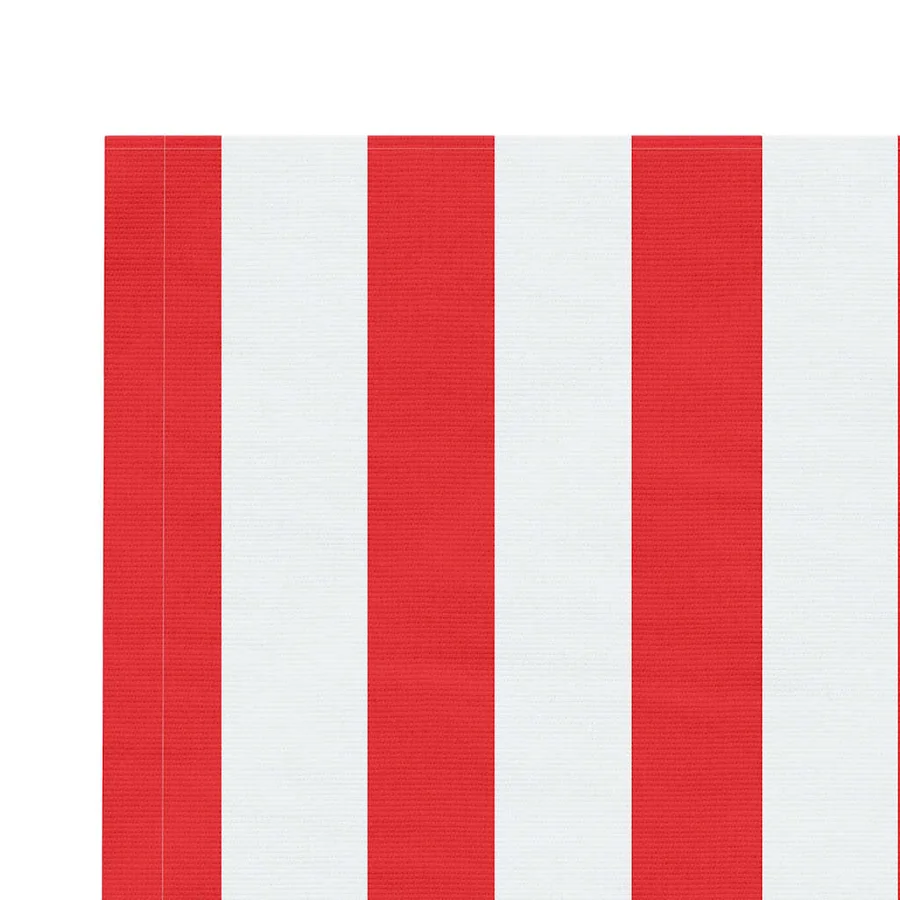 Tissu de remplacement pour auvent rouge et blanc 6x3 m polyester - 4