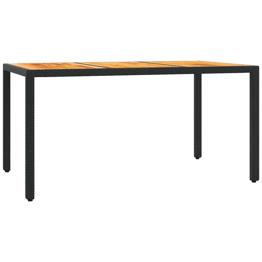 Ensemble à manger de jardin coussins 5pcs Noir Résine tressée - 4
