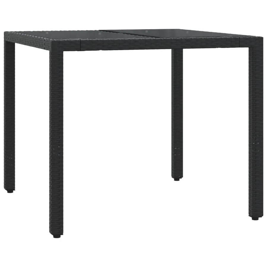 Ensemble à manger de jardin avec coussins 3 pcs Noir - 4