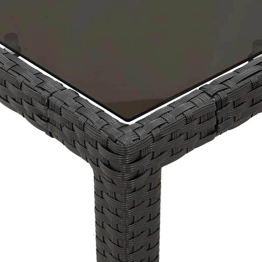 Ensemble à manger de jardin avec coussins 3 pcs Noir - 6