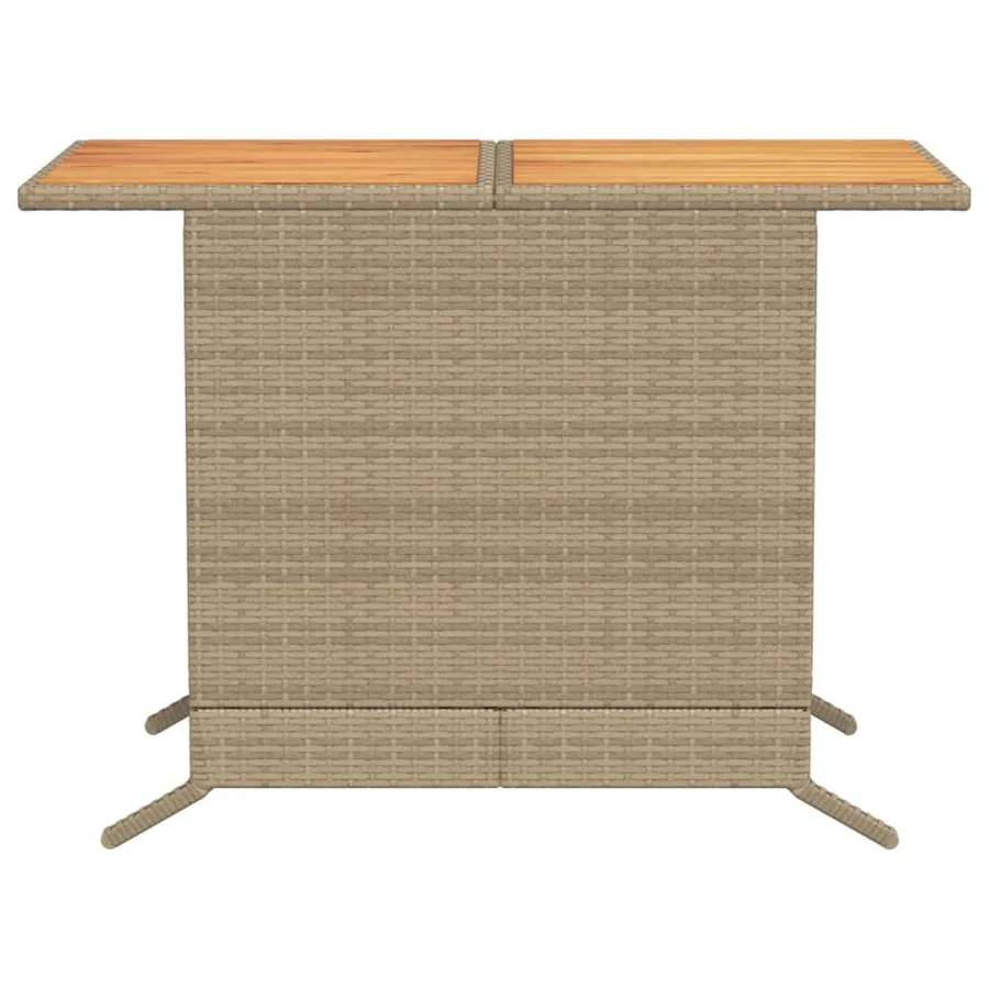 Ensemble de bistro 3 pcs avec coussins beige résine tressée - 10