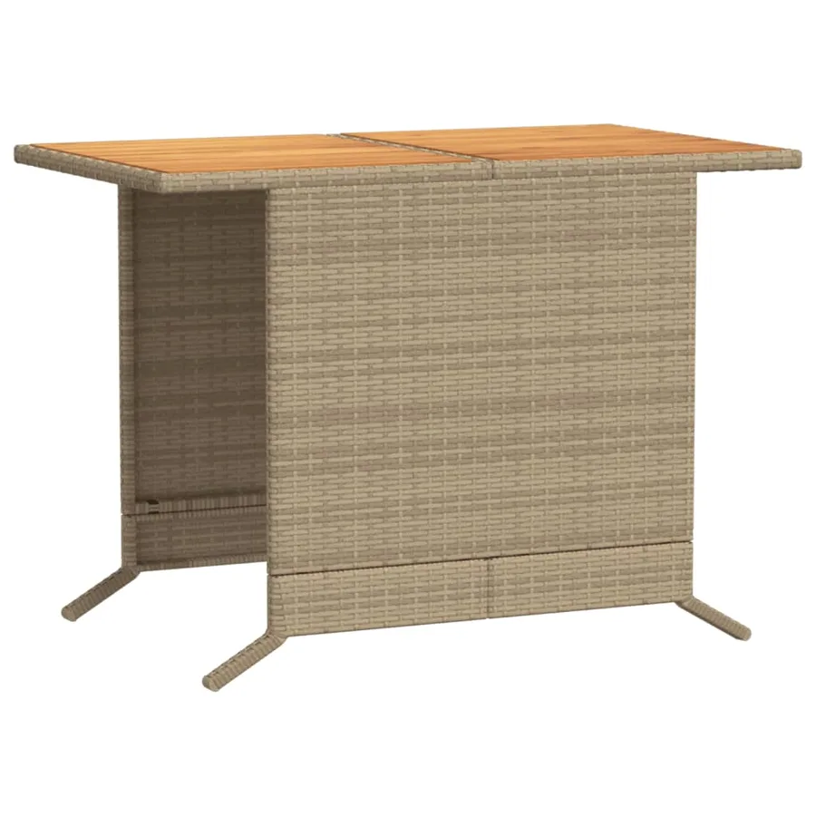 Ensemble de bistro 3 pcs avec coussins beige résine tressée - 12
