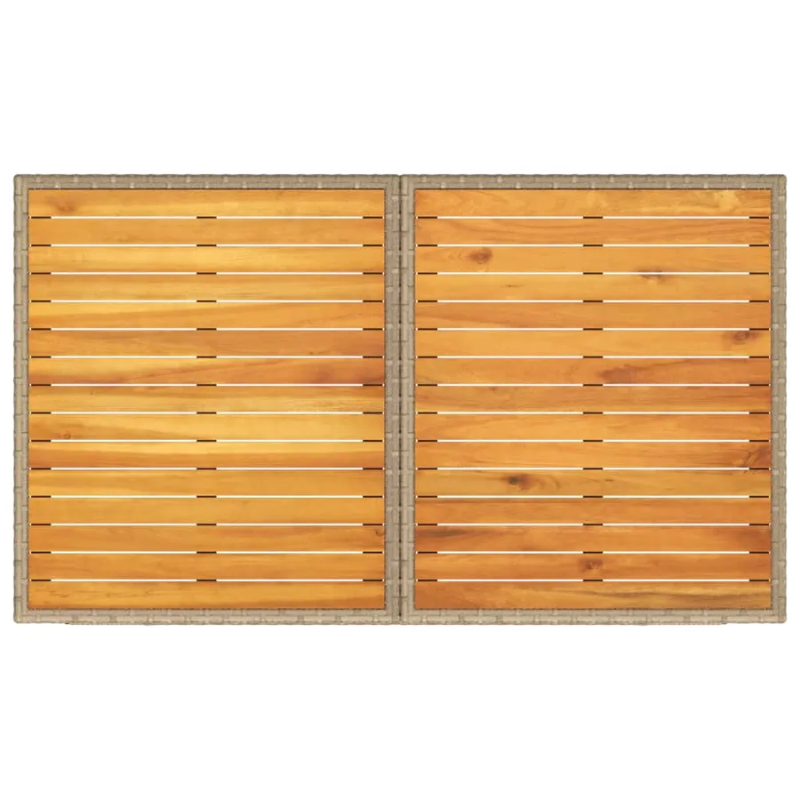 Ensemble de bistro 3 pcs avec coussins beige résine tressée - 13