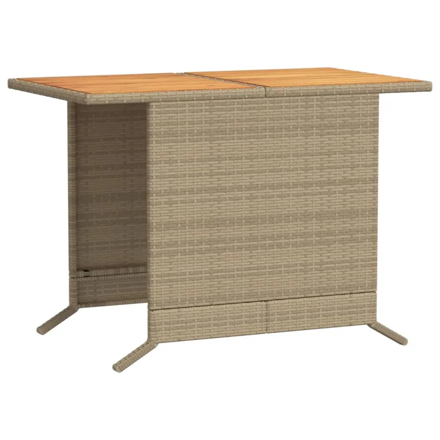 Ensemble de bistro 3 pcs avec coussins beige résine tressée - 9