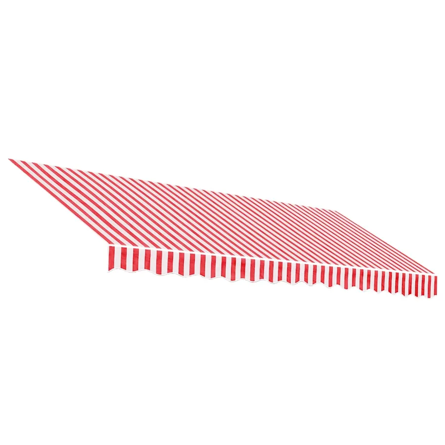 Tissu de remplacement pour auvent rouge et blanc 4x3,5 m polyester - 2