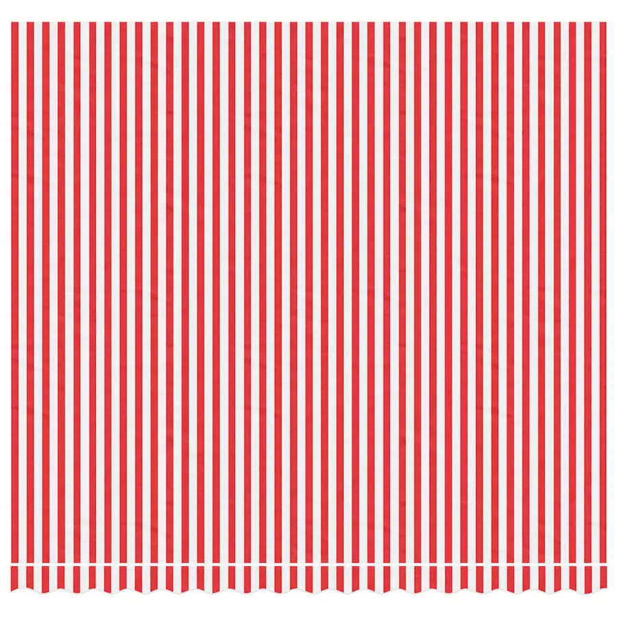 Tissu de remplacement pour auvent rouge et blanc 4x3,5 m polyester - 3