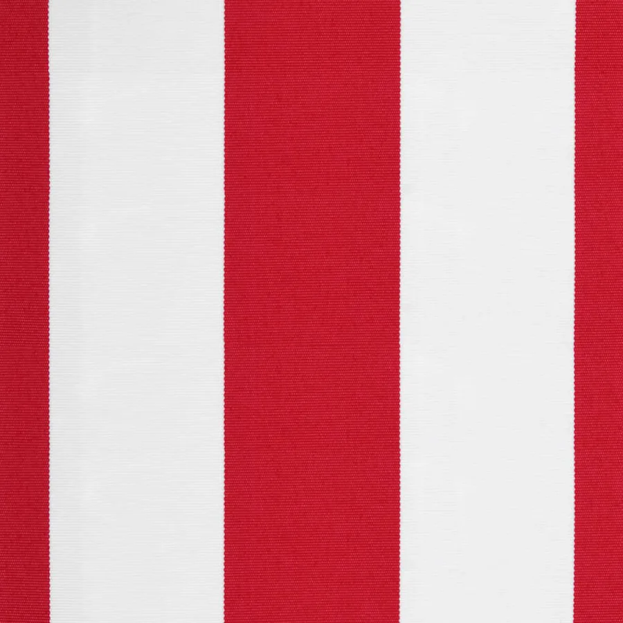 Tissu de remplacement pour auvent rouge et blanc 4x3,5 m polyester - 6