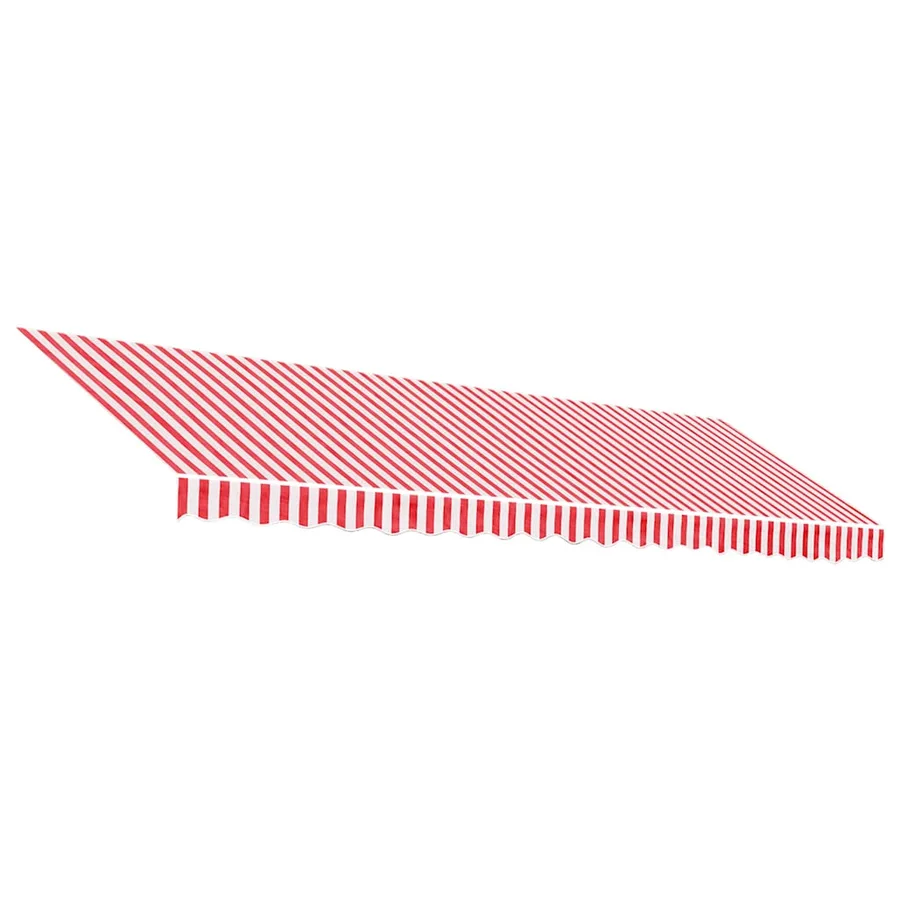 Tissu de remplacement pour auvent rouge et blanc 5x3 m polyester - 2