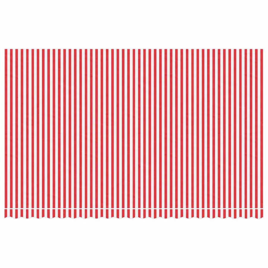 Tissu de remplacement pour auvent rouge et blanc 5x3 m polyester - 3