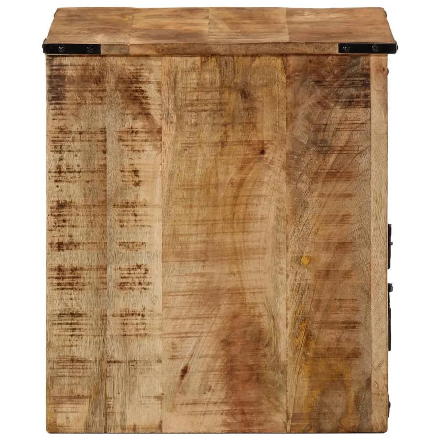 Table de chevet 45x40x45 cm bois de manguier massif - 4