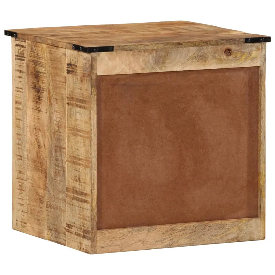 Table de chevet 45x40x45 cm bois de manguier massif - 5