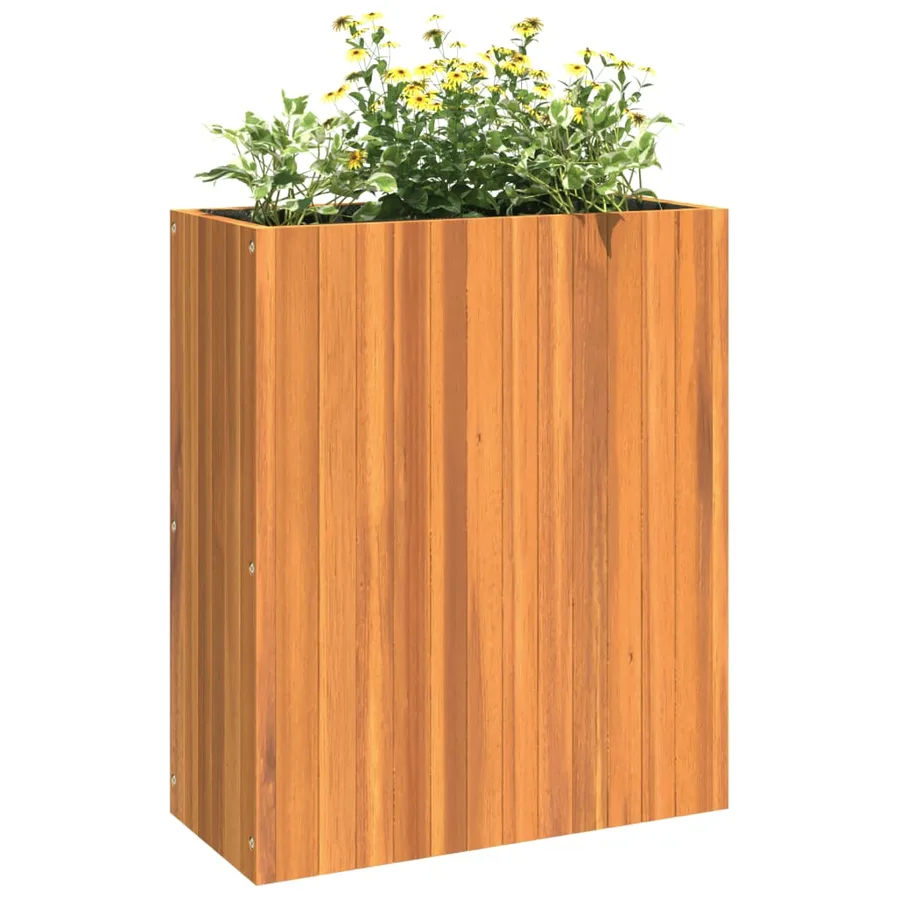 Jardinière 59x27,5x70 cm bois massif d'acacia - 4
