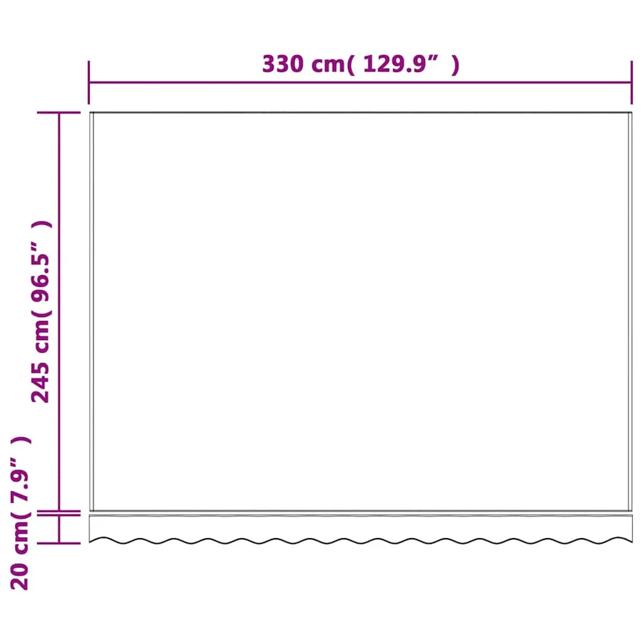 Tissu de remplacement pour auvent rouge et blanc 3,5x2,5 m polyester - 7