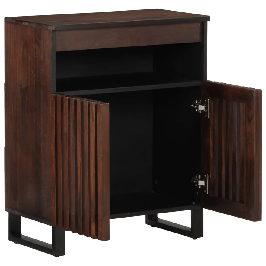 Buffet marron 60x34x75 cm bois massif de manguier - 2