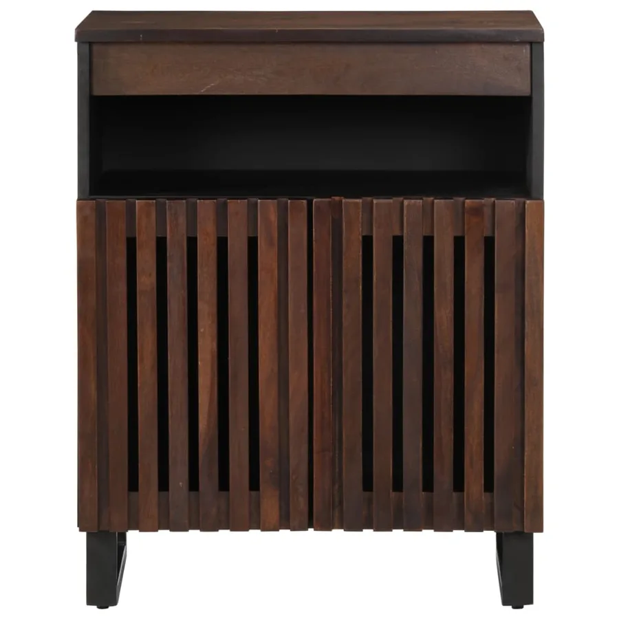 Buffet marron 60x34x75 cm bois massif de manguier - 3