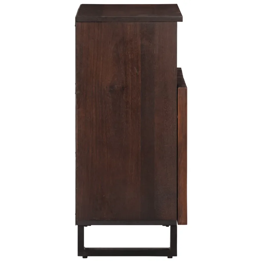 Buffet marron 60x34x75 cm bois massif de manguier - 4
