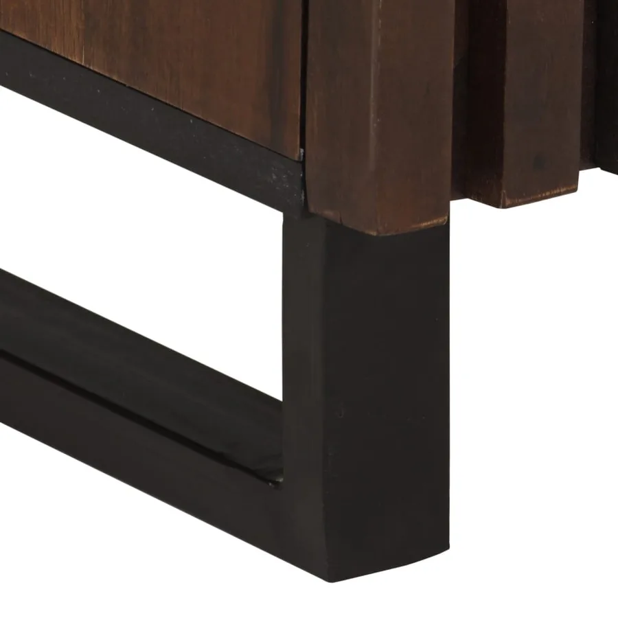 Buffet marron 60x34x75 cm bois massif de manguier - 8