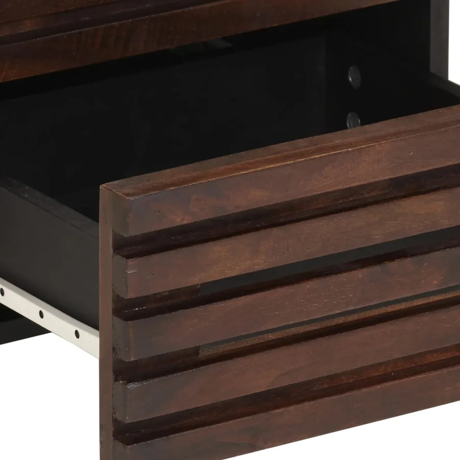 Table de chevet 40x34x46 cm bois de manguier massif - 7