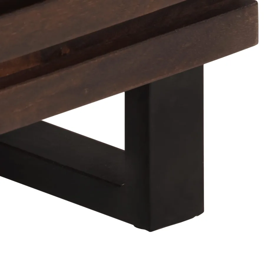 Table de chevet 40x34x46 cm bois de manguier massif - 8