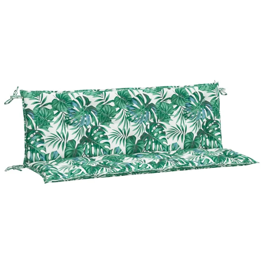 Coussins de banc de jardin lot de 2 motif de feuilles - 2