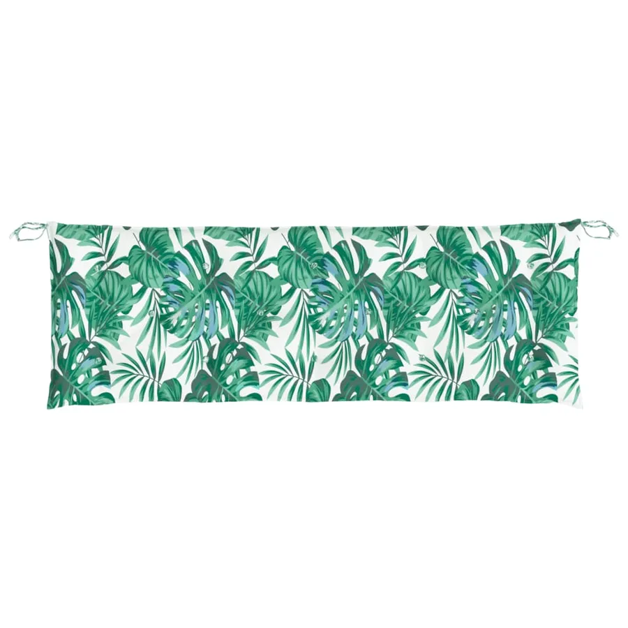 Coussins de banc de jardin lot de 2 motif de feuilles - 5