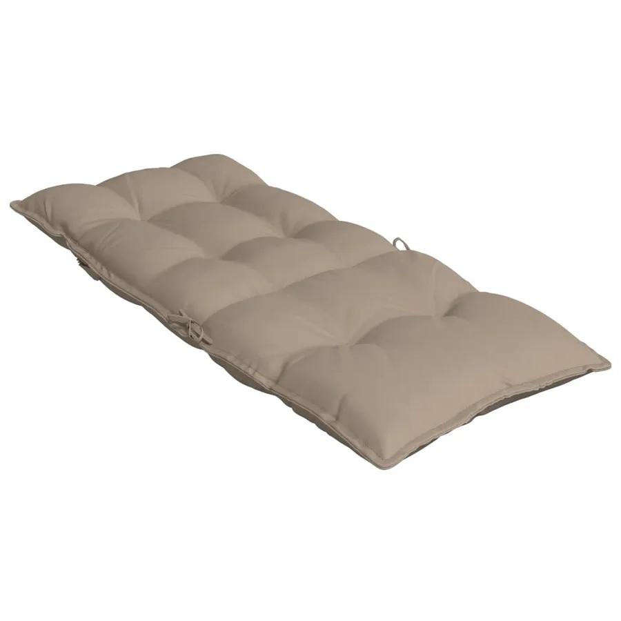 Coussins de chaise à dossier haut lot de 4 taupe tissu oxford - 6