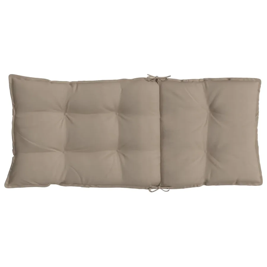 Coussins de chaise à dossier haut lot de 4 taupe tissu oxford - 7