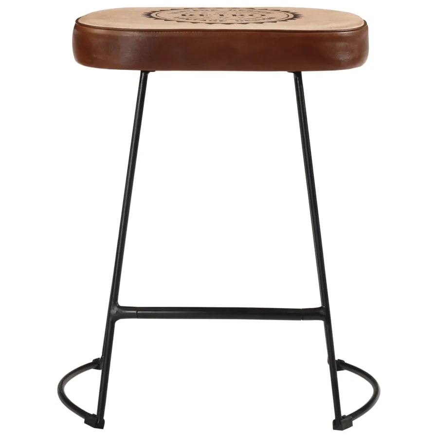 Tabourets de bar lot de 2 marron foncé 40x29,5x53 cm - 3