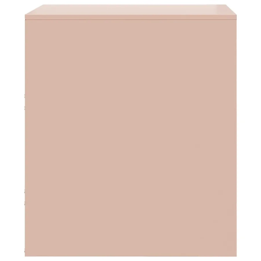 Tables de chevet 2 pcs rose 34,5x39x44 cm acier - 8