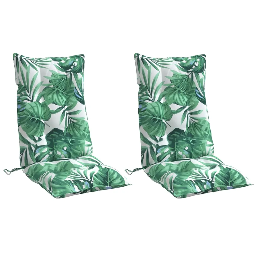 Coussins de chaise à dossier haut lot de 2 modèle de feuille - 3
