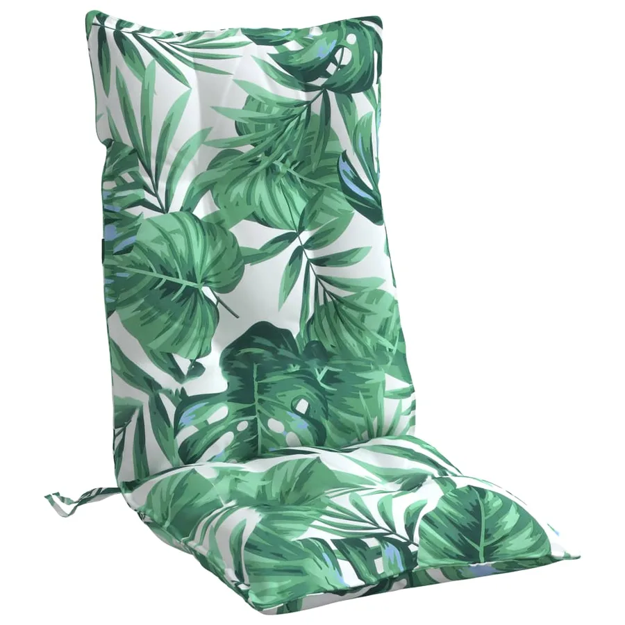 Coussins de chaise à dossier haut lot de 2 modèle de feuille - 5