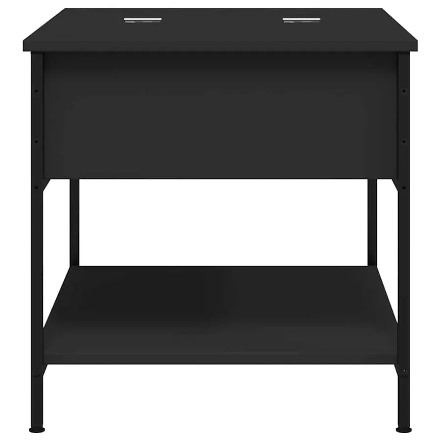 Table basse noir 70x50x50 cm bois d'ingénierie et métal - 6