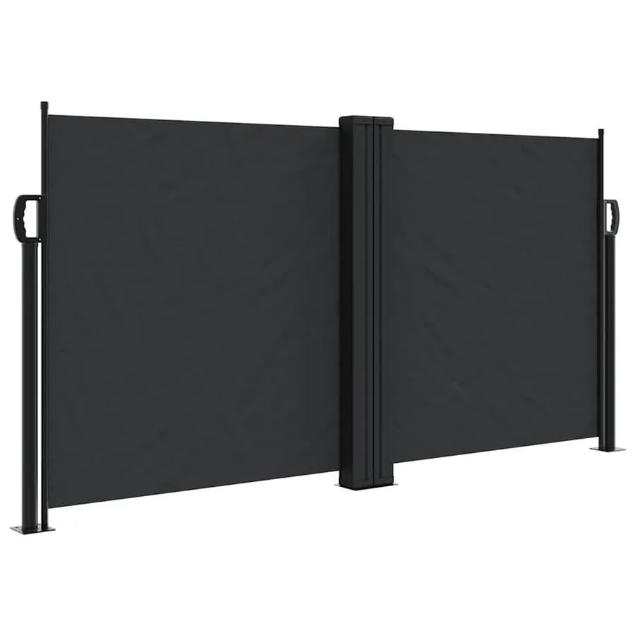 Auvent latéral rétractable noir 120x1000 cm - 2