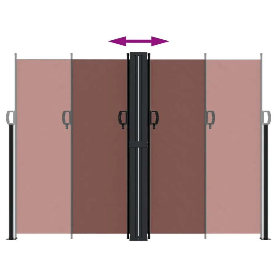 Auvent latéral rétractable marron 180x600 cm - 5