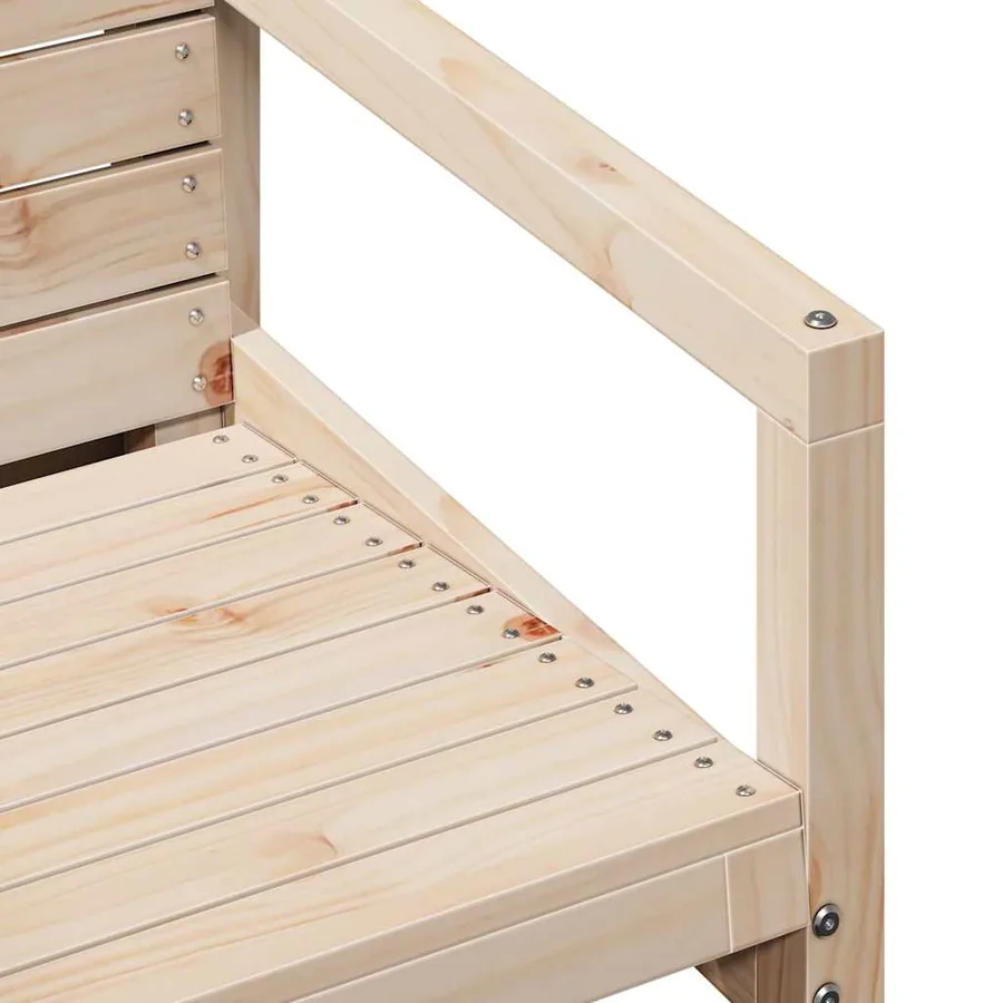 Salon de jardin 3 pcs bois massif de pin - 7