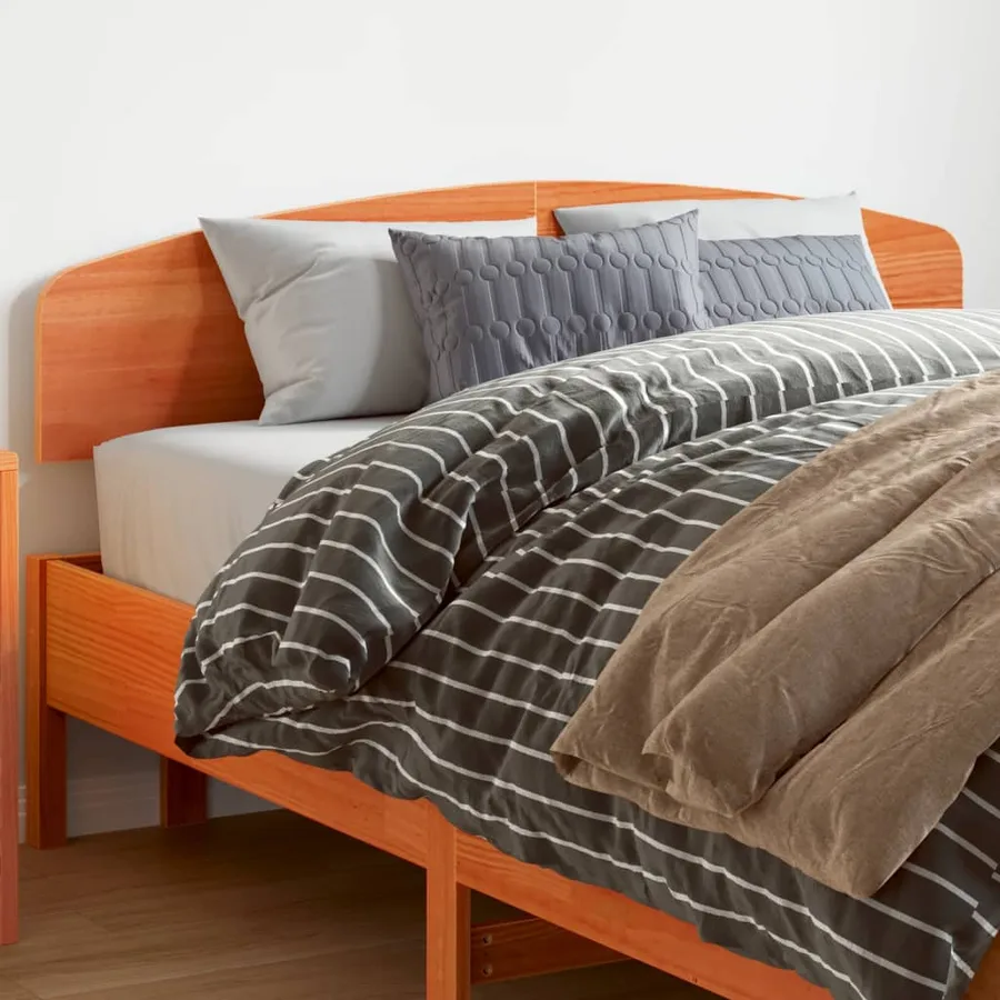 Tête de lit cire marron 160 cm bois massif de pin - 3