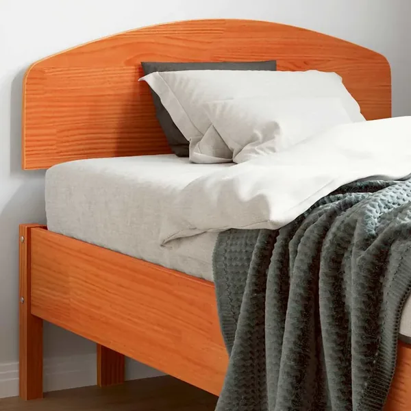 Tête de lit cire marron 75 cm bois massif de pin