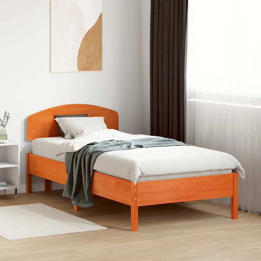Tête de lit cire marron 75 cm bois massif de pin - 3