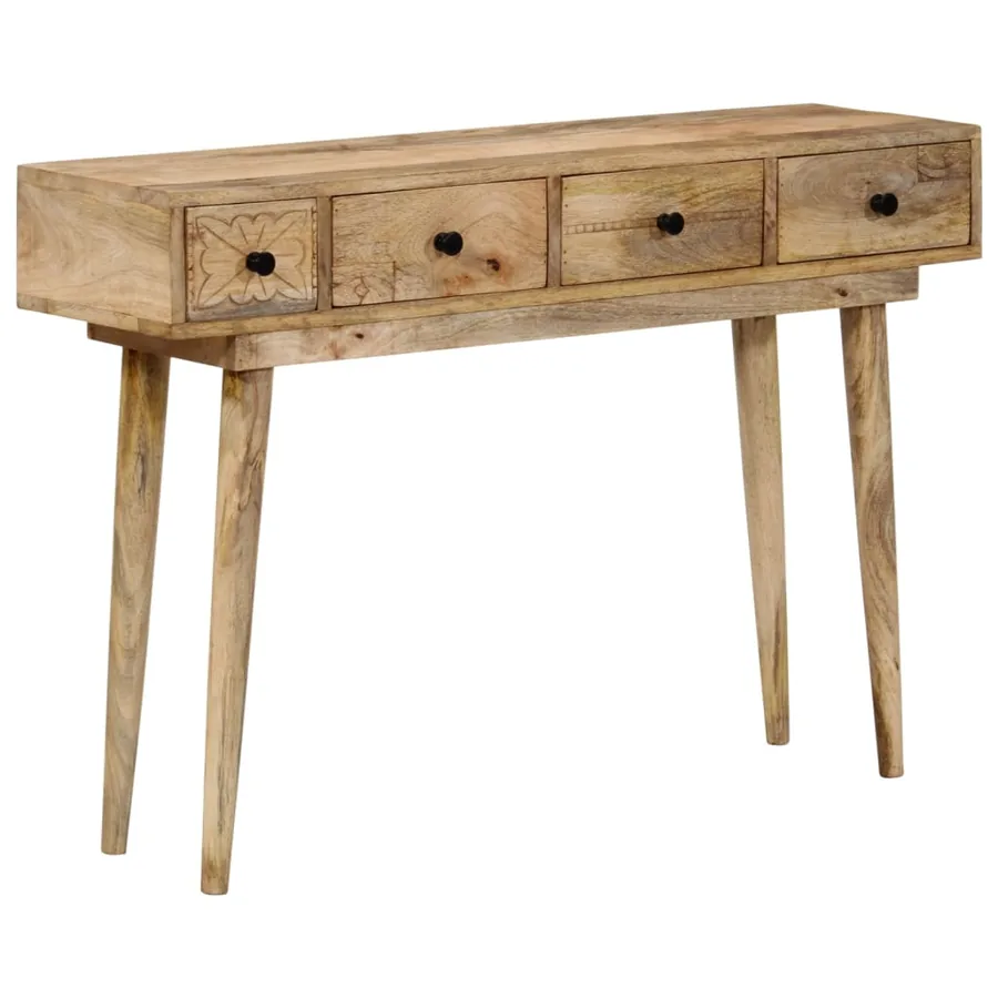 Table console 110x30x75 cm bois de manguier massif - 3