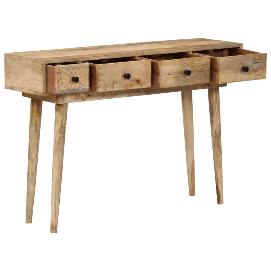 Table console 110x30x75 cm bois de manguier massif - 4