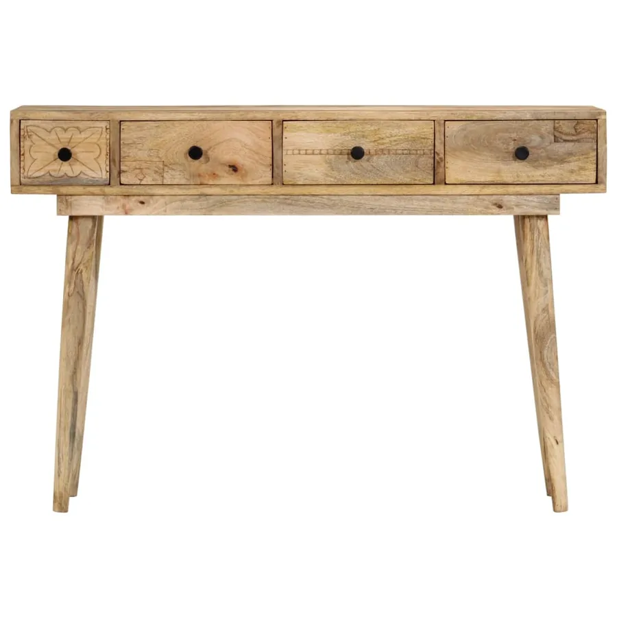 Table console 110x30x75 cm bois de manguier massif - 5