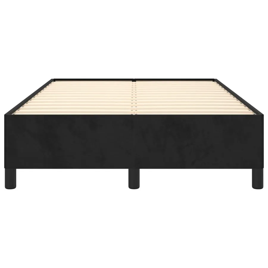 Cadre de lit sans matelas noir 120x190 cm velours - 5