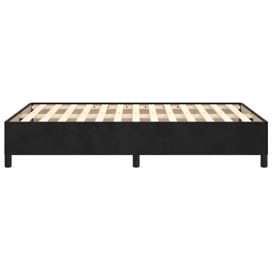 Cadre de lit sans matelas noir 120x190 cm velours - 6
