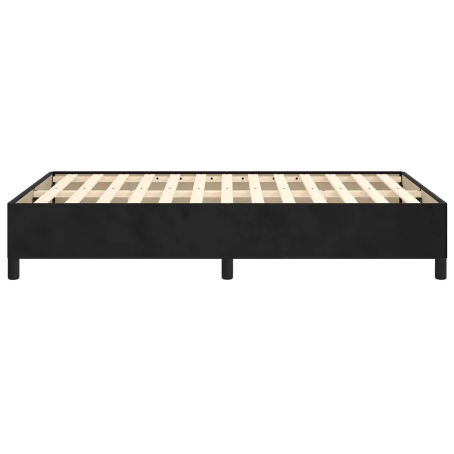 Cadre de lit sans matelas gris foncé 120x190 cm velours - 6