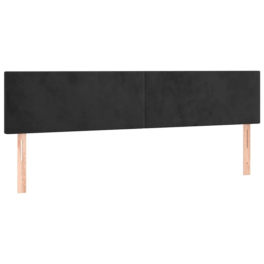 Sommier à lattes de lit avec matelas noir 120x190 cm velours - 7